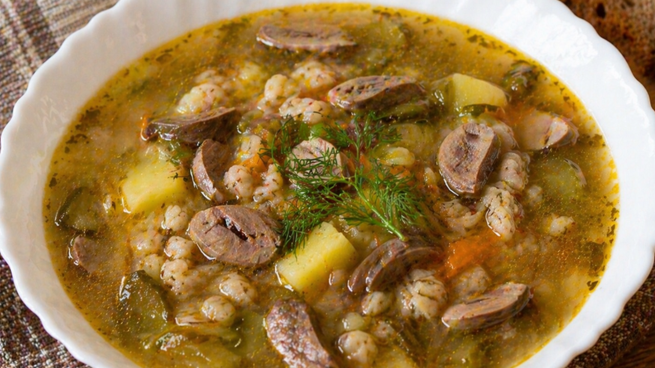 Знаменитый суп советской кухни с почками и перл...