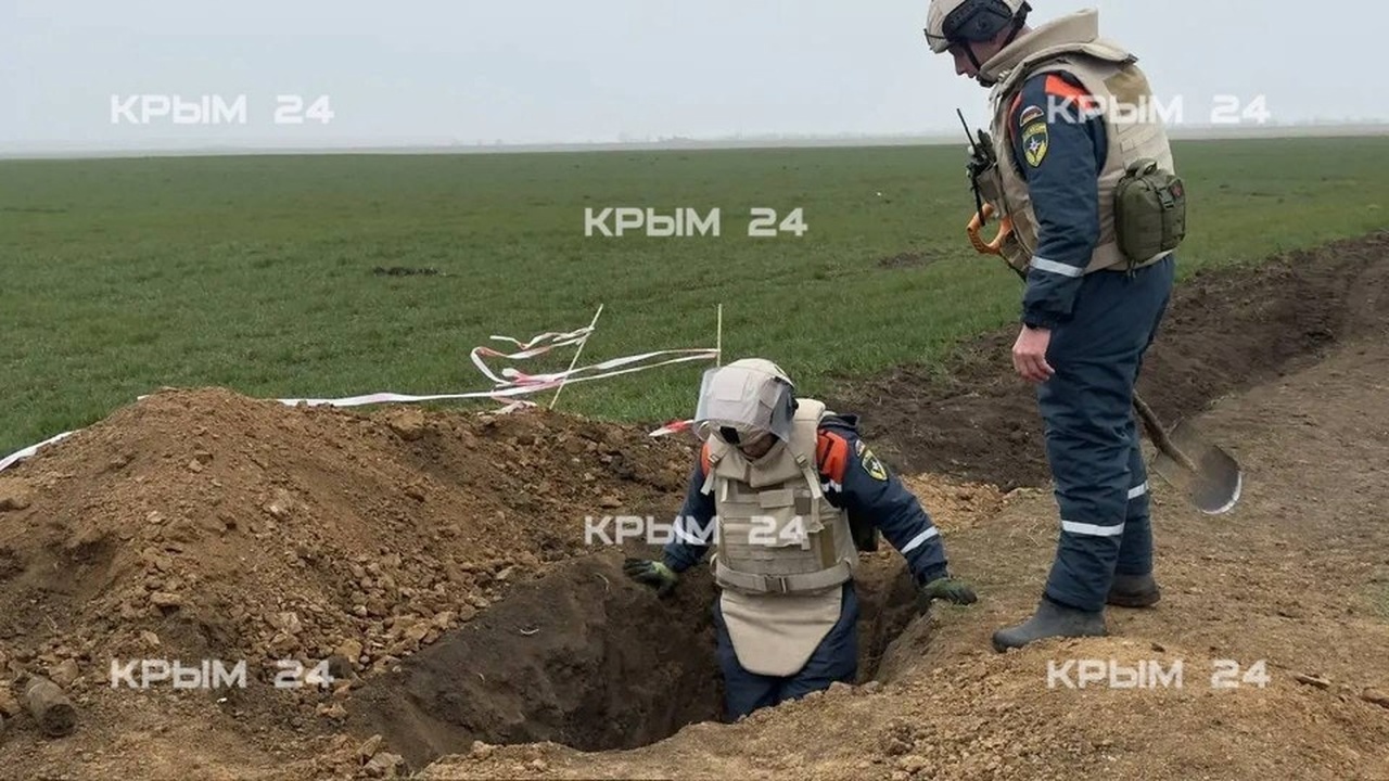 В Ленинском районе Крыма обнаружили и уничтожил...