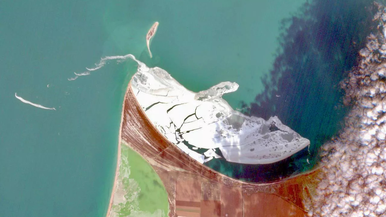 У побережья Крыма, в районе Бакальской косы, сп...