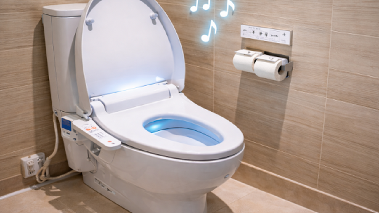 В Японии современные унитазы Washlet соседствую...