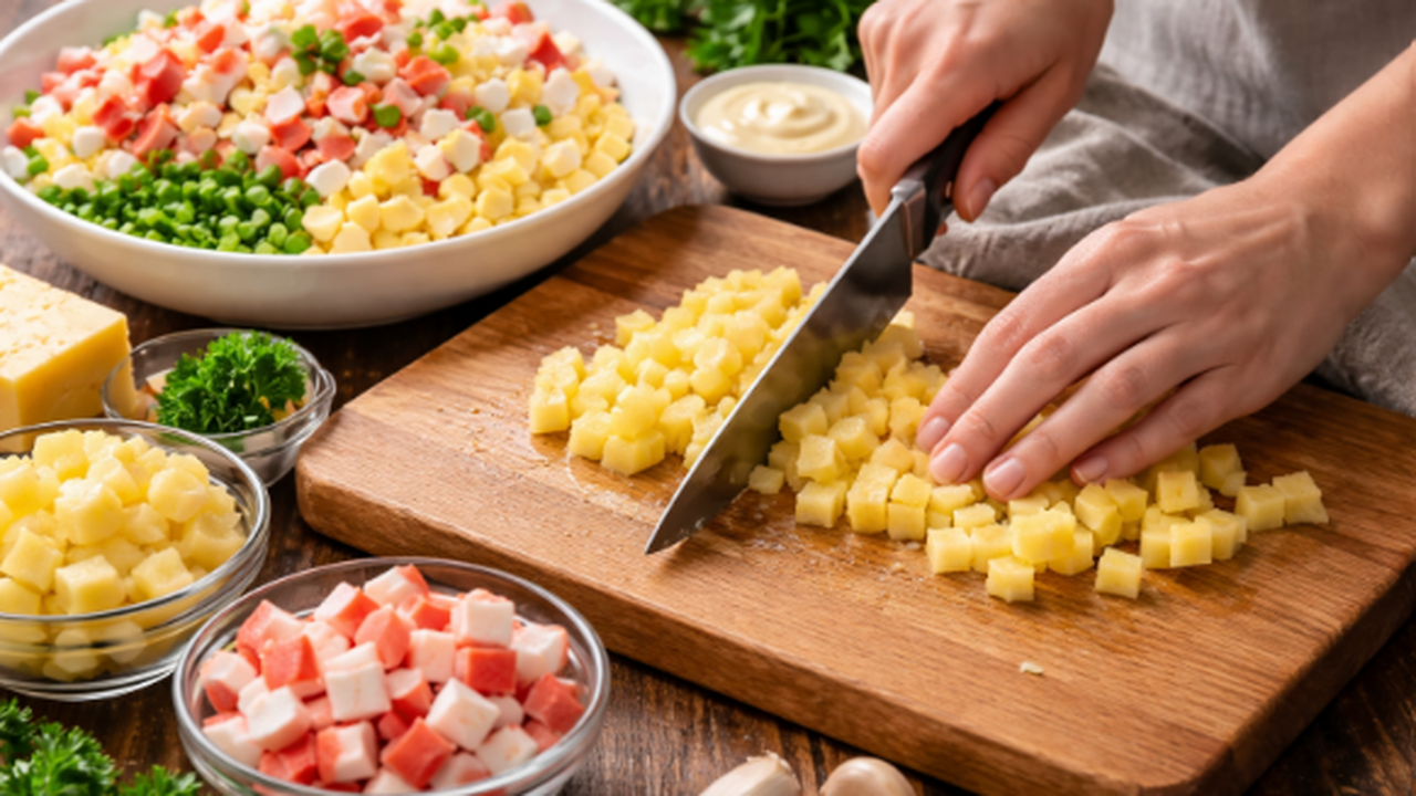 Классический крабовый салат давно стал привычны...