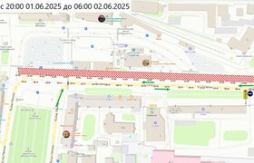 В Симферополе временные ограничения на улице Га...